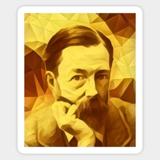 John Addington Symonds Golden Portrait | John Addington Symonds Artwork 9 Sticker